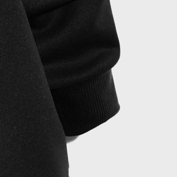 Black Mens Drawstring Hoodie - Picture 3 of 4